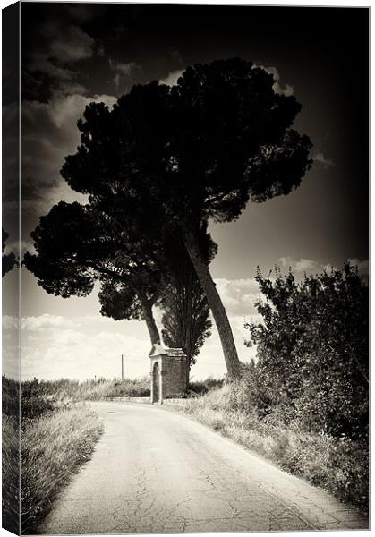 NA Long way and chapel Canvas Print by luciano luddi