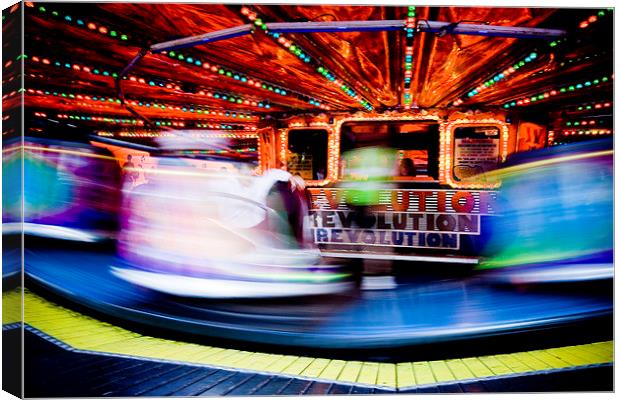  Waltzers on the pier, Blackpool, UK Canvas Print by Jennifer Mannion