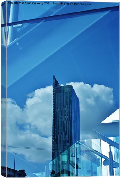 Beetham tower reflected. Canvas Print by Sean Wareing