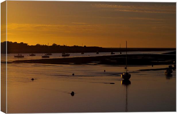  Conwy Estuary Sunset Canvas Print by Sean Wareing