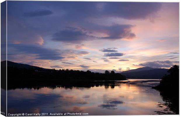 Dawn Breaks on Loch Etive Canvas Print by Carol Kelly 