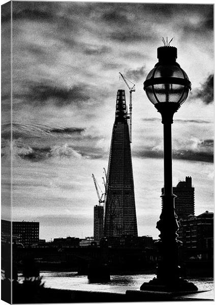 The Shard & Lamp Canvas Print by peter tachauer