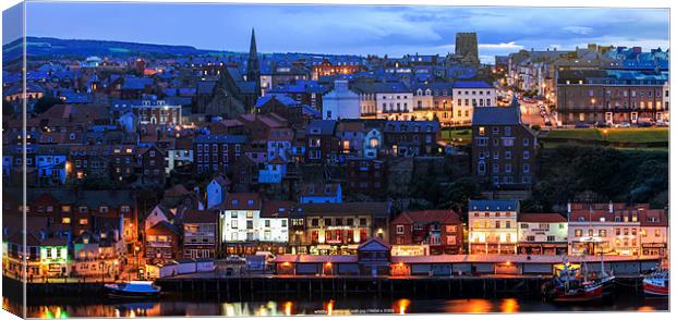 Detail From Whitby Panorama 1 Canvas Print by peter tachauer