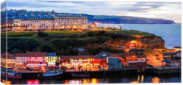 Detail From Whitby Panorama 2 Canvas Print by peter tachauer