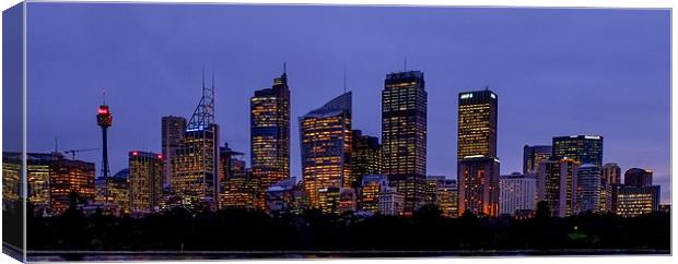 Sydney City Business District Canvas Print by peter tachauer
