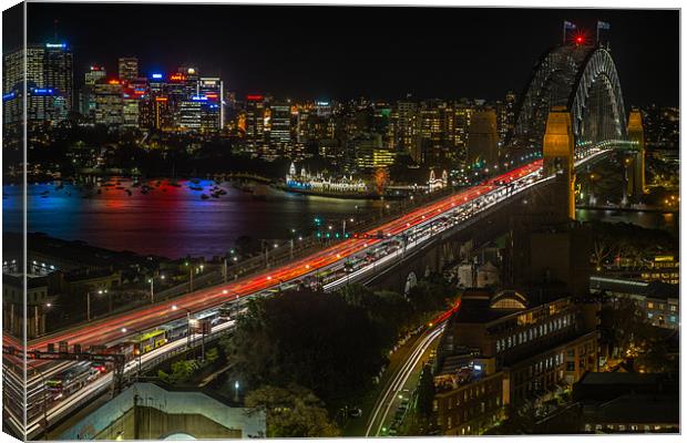 Sydney Rush Hour Canvas Print by peter tachauer