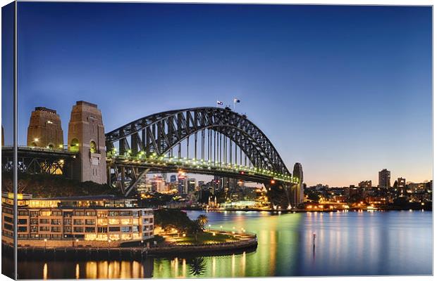  Sydney Harbour Bridge Canvas Print by peter tachauer