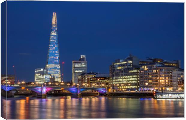 The Shard by Night Canvas Print by peter tachauer