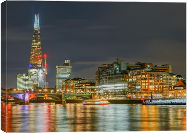 Bright Lights City of London Canvas Print by peter tachauer
