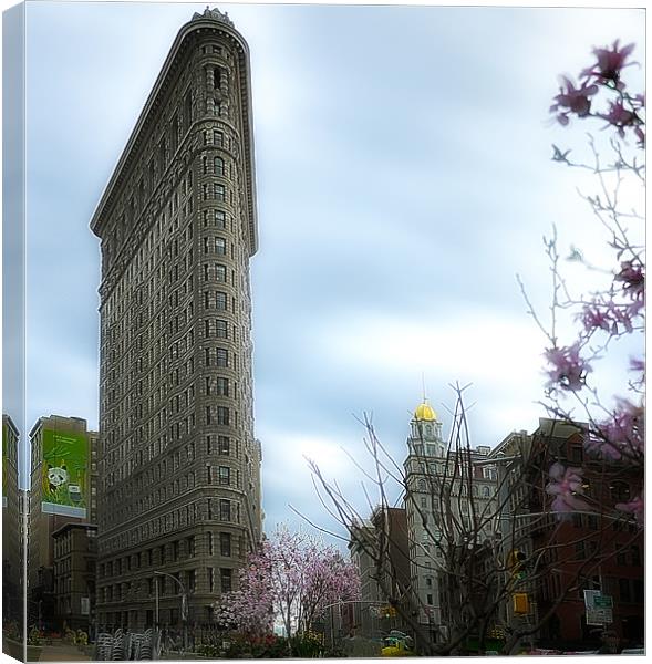 Flat Iron Building Canvas Print by peter tachauer
