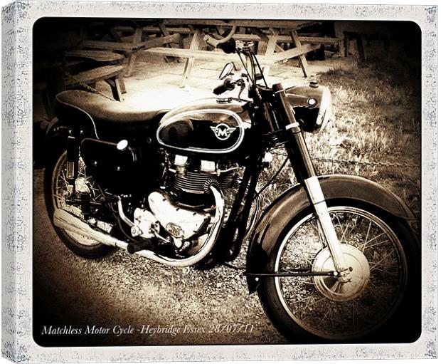 Matchless Motor Cycle Canvas Print by peter tachauer
