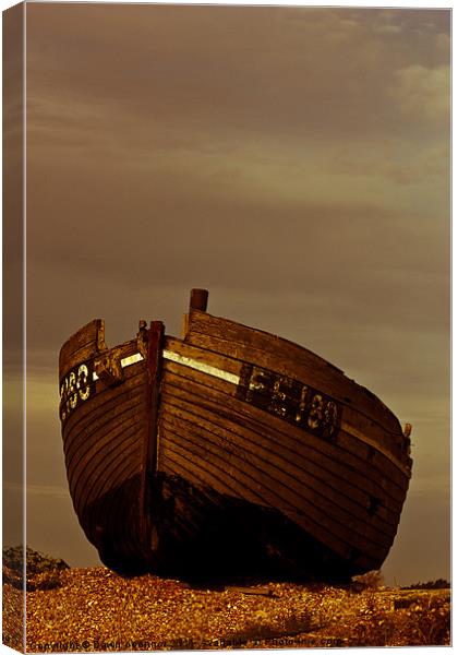 An Old Wrecked Fishing Boat 4 Canvas Print by Dawn O'Connor