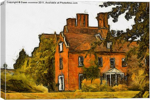Sidcup Place (now Brewers Fayre) Canvas Print by Dawn O'Connor