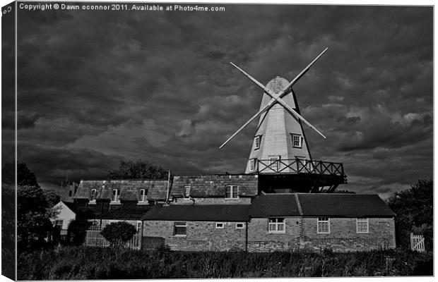 The Rye Windmill, East Sussex. 1 Canvas Print by Dawn O'Connor