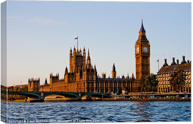 River View of Westminster Canvas Print by Dawn O'Connor
