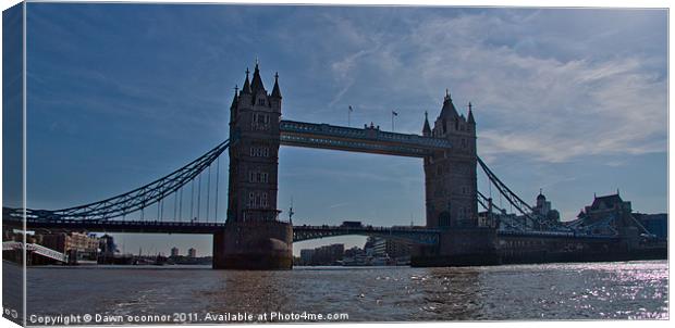 Tower Bridge, East View Canvas Print by Dawn O'Connor