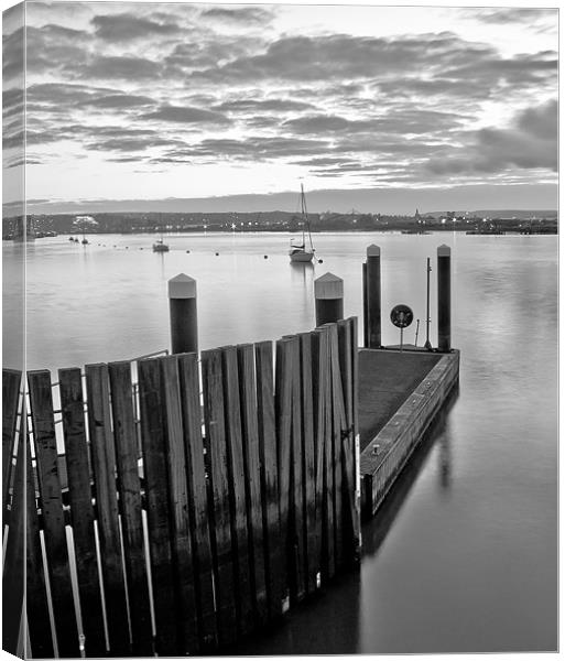 River Medway Landing Stage Canvas Print by Dawn O'Connor