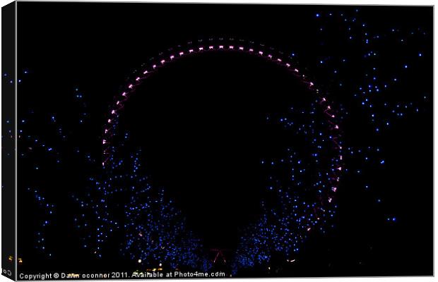 The London Eye's Lights Canvas Print by Dawn O'Connor
