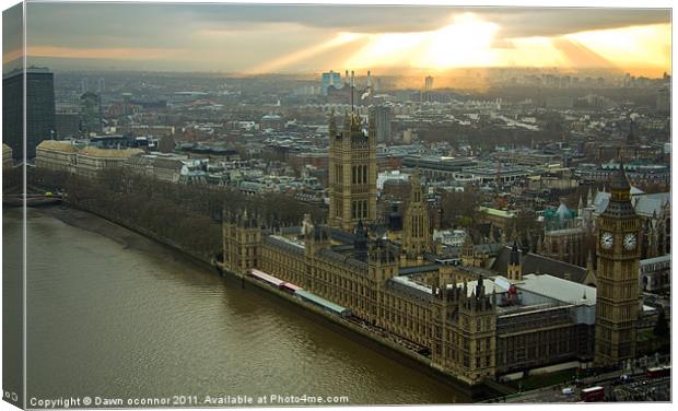 Westminster, Houses of Parliament Canvas Print by Dawn O'Connor