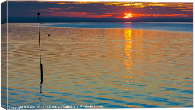 Whitstable Sunset Canvas Print by Dawn O'Connor