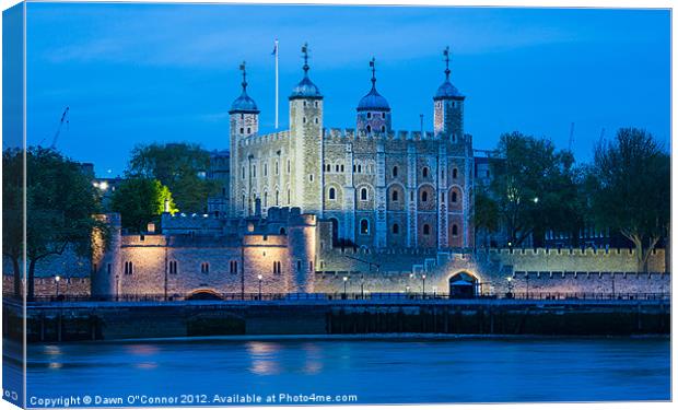 Tower of London at Night Canvas Print by Dawn O'Connor