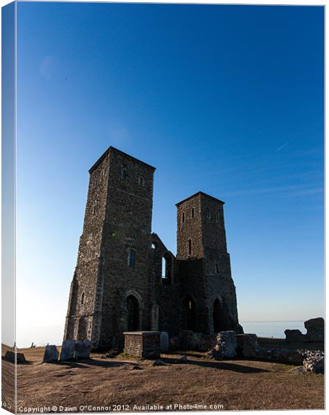 Reculver Towers Canvas Print by Dawn O'Connor