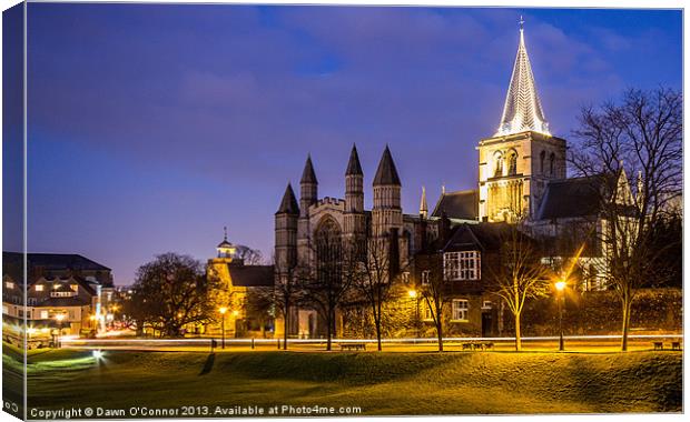 Rochester Cathedral Canvas Print by Dawn O'Connor