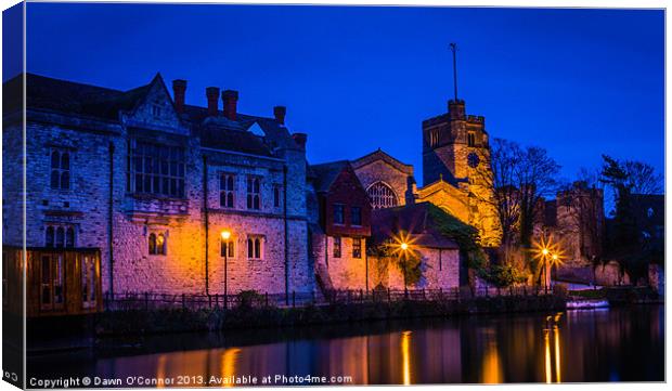 The Bishops Palace Maidstone Canvas Print by Dawn O'Connor