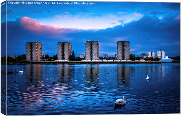 Southmere Lake Thamesmead Canvas Print by Dawn O'Connor