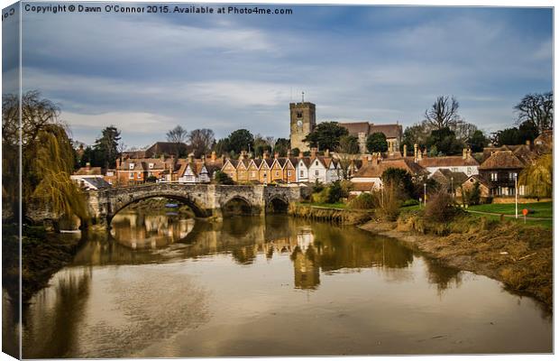 Winter Walk in Aylesford Kent UK Canvas Print by Dawn O'Connor