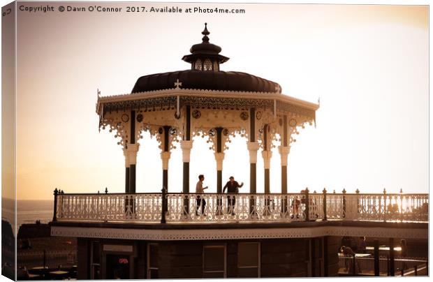 Brighton Bandstand at Sunset Canvas Print by Dawn O'Connor