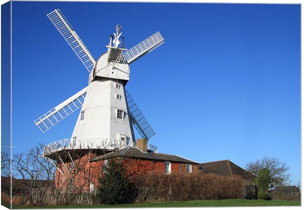 Windmill in Kent Canvas Print by Dawn O'Connor