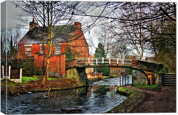 Yorkshire Cottage and Bridge Canvas Print by Dawn O'Connor