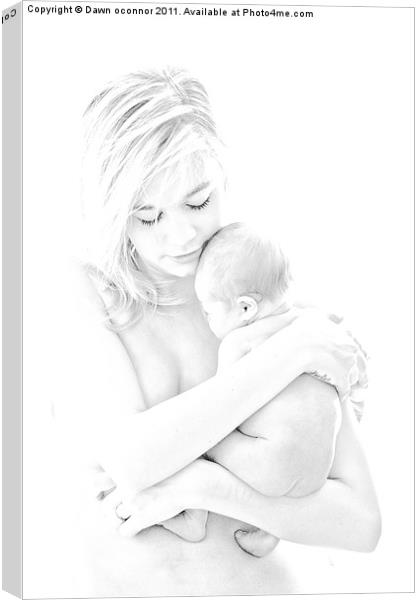 Mother and Child, High Key Canvas Print by Dawn O'Connor