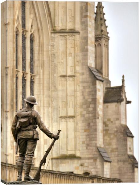 Soldier of the Cathedral Canvas Print by Lauren Meyerink