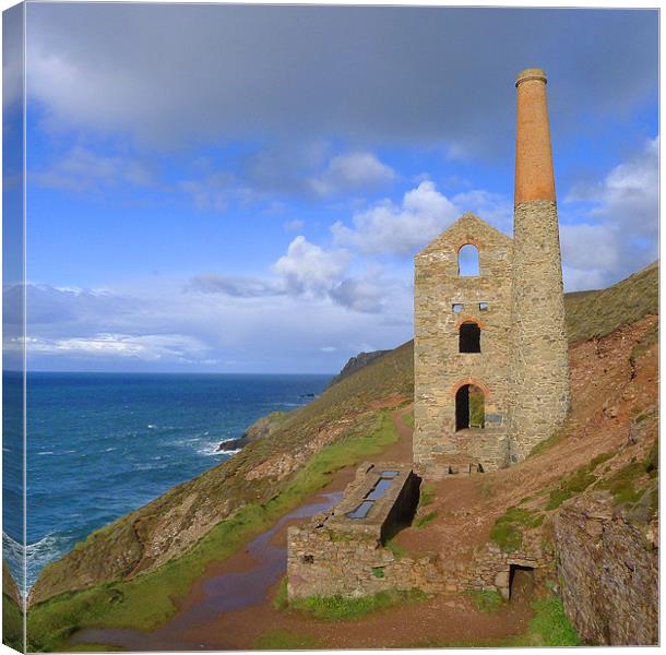 Wheal Coates engine house Canvas Print by Graham Piper