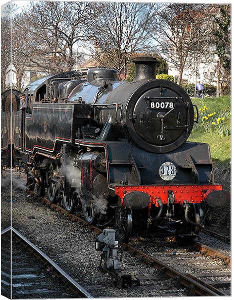 80078 Swanage to Corfe line Canvas Print by Graham Piper