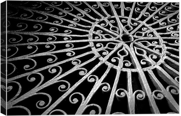 Scroll work table Canvas Print by Graham Piper
