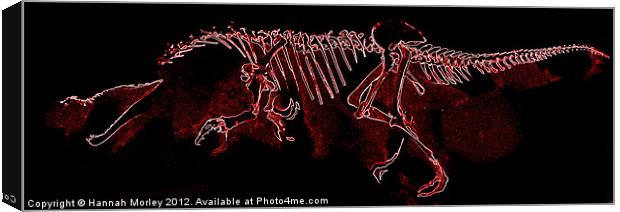 Baryonyx Dinosaur Skeleton Canvas Print by Hannah Morley