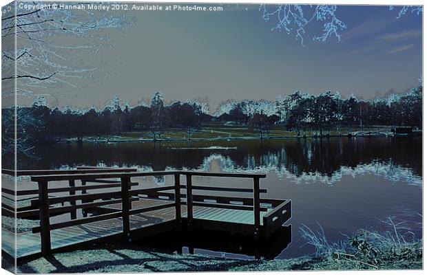 Tilgate Park Jetty Canvas Print by Hannah Morley