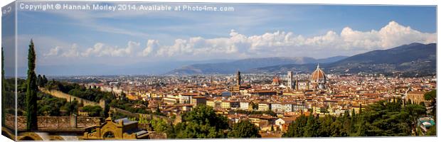  Florence Panorama Canvas Print by Hannah Morley
