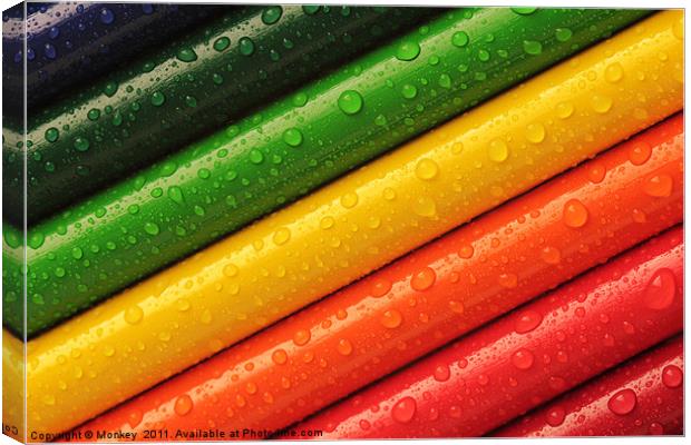 Rainbow Crayons Canvas Print by Anthony Michael 