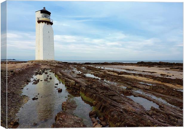  Southerness Lighthouse 1748 Canvas Print by Anthony Michael 