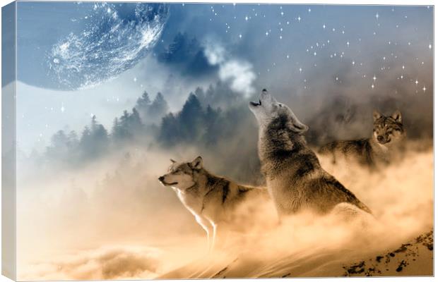 Moonrise Howl Canvas Print by Anthony Michael 