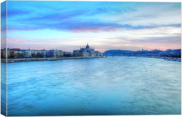 Pastel Hues of the Danube Canvas Print by Adam Lucas