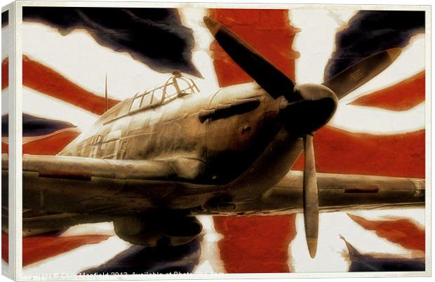 Flying The Flag Canvas Print by Chris Manfield