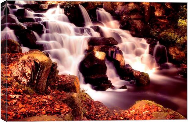 Falls at Autumn Canvas Print by Chris Manfield