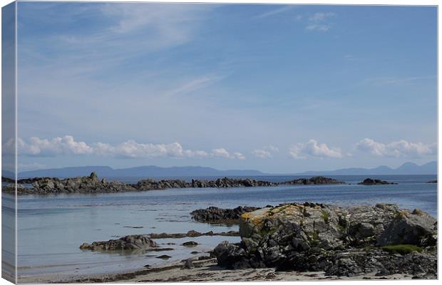 Uisken beach, Isle of Mull Canvas Print by Sarah Harrington-James