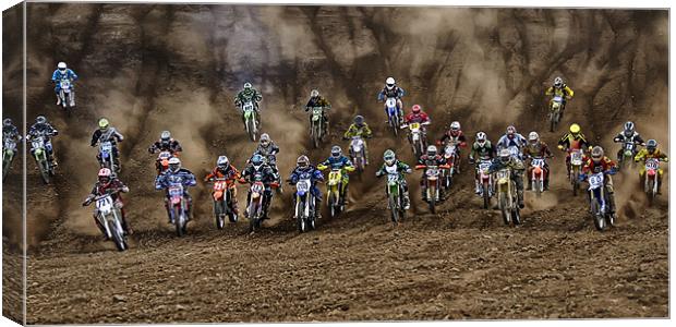 Motocross charge Canvas Print by Sam Smith