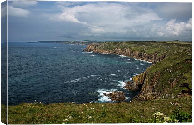 Cliffs at Lands End Canvas Print by Sam Smith